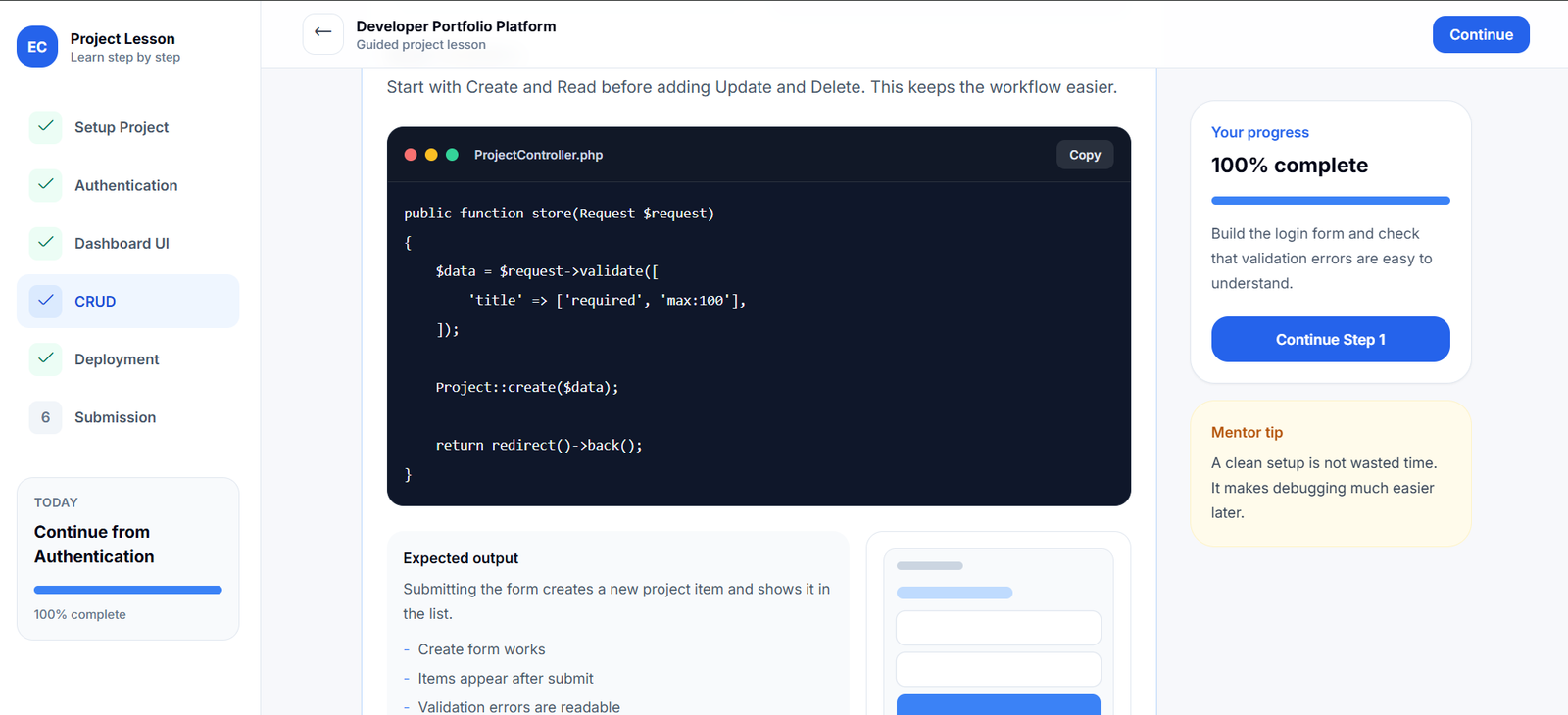 A personal dashboard for every project